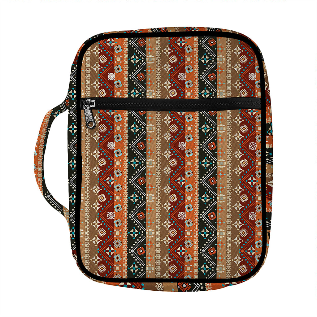 Ethnic Boho Tribal Pattern Print Front Pocket Bible Bag