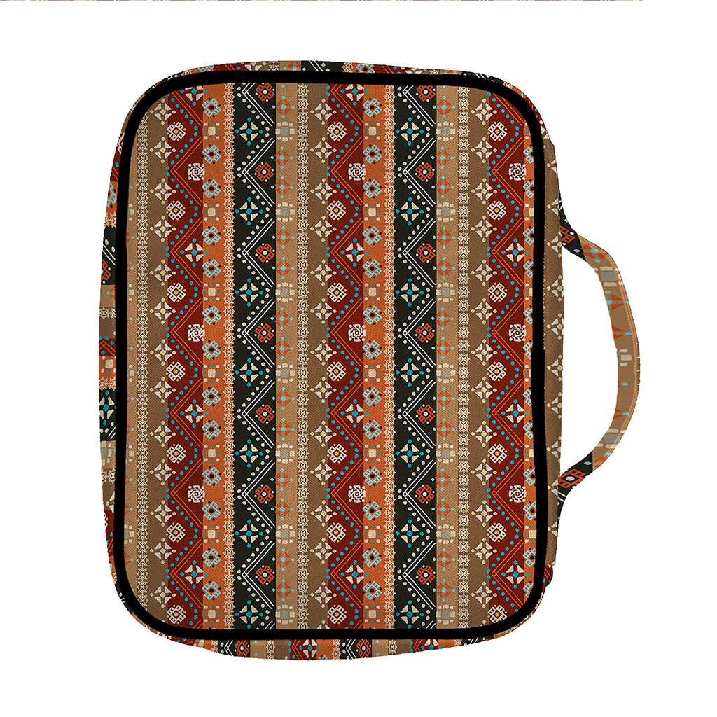 Ethnic Boho Tribal Pattern Print Front Pocket Bible Bag