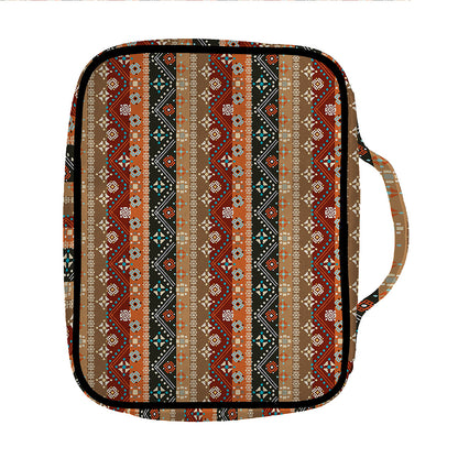 Ethnic Boho Tribal Pattern Print Front Pocket Bible Bag