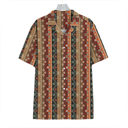 Ethnic Boho Tribal Pattern Print Hawaiian Shirt