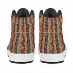 Ethnic Boho Tribal Pattern Print High Top Leather Sneakers