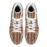 Ethnic Boho Tribal Pattern Print High Top Leather Sneakers
