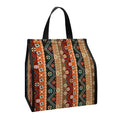 Ethnic Boho Tribal Pattern Print Insulated Lunch Tote