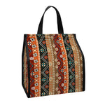 Ethnic Boho Tribal Pattern Print Insulated Lunch Tote