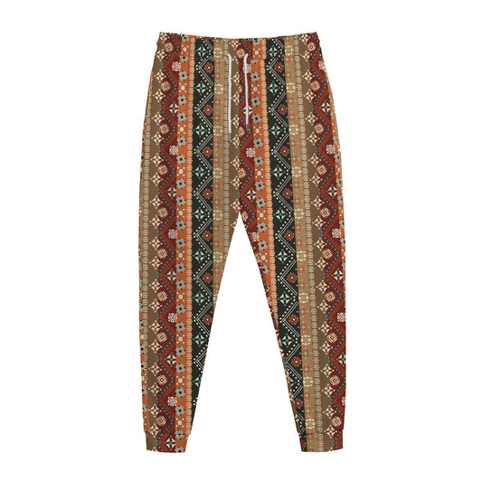 Ethnic Boho Tribal Pattern Print Jogger Pants