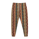 Ethnic Boho Tribal Pattern Print Jogger Pants