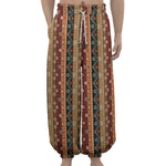 Ethnic Boho Tribal Pattern Print Lantern Pants