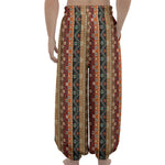 Ethnic Boho Tribal Pattern Print Lantern Pants