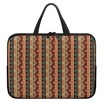 Ethnic Boho Tribal Pattern Print Laptop Sleeve With Handle