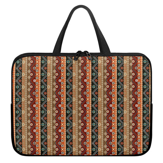 Ethnic Boho Tribal Pattern Print Laptop Sleeve With Handle