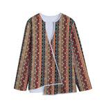 Ethnic Boho Tribal Pattern Print Long Sleeve Short Coat