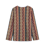 Ethnic Boho Tribal Pattern Print Long Sleeve Short Coat