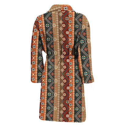 Ethnic Boho Tribal Pattern Print Men's Bathrobe