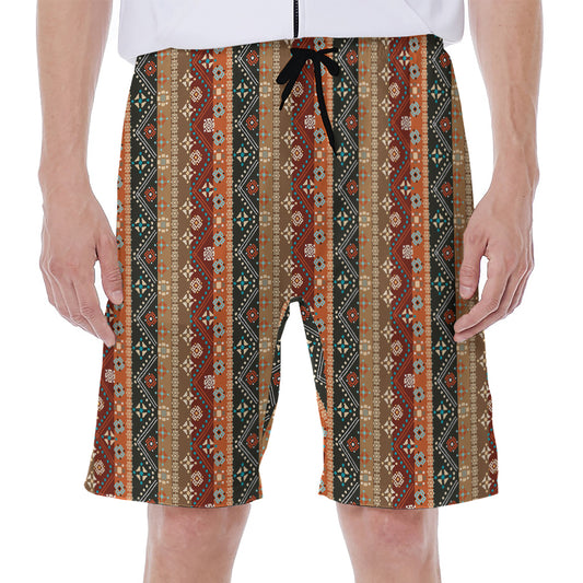 Ethnic Boho Tribal Pattern Print Men's Beach Shorts