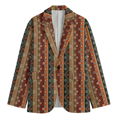 Ethnic Boho Tribal Pattern Print Men's Blazer