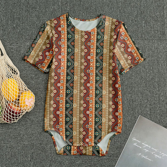 Ethnic Boho Tribal Pattern Print Men's Bodysuit