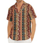Ethnic Boho Tribal Pattern Print Men's Deep V-Neck Shirt