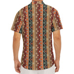 Ethnic Boho Tribal Pattern Print Men's Deep V-Neck Shirt