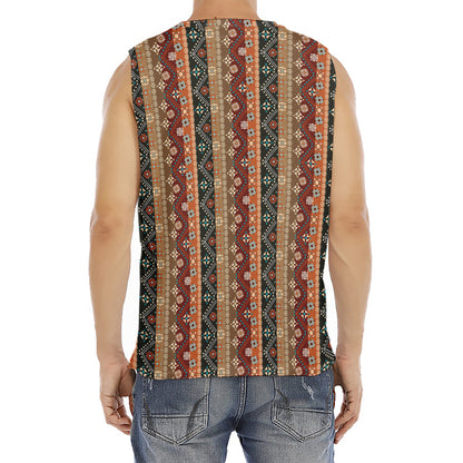 Ethnic Boho Tribal Pattern Print Men's Fitness Tank Top