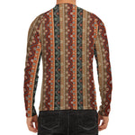Ethnic Boho Tribal Pattern Print Men's Long Sleeve Rash Guard