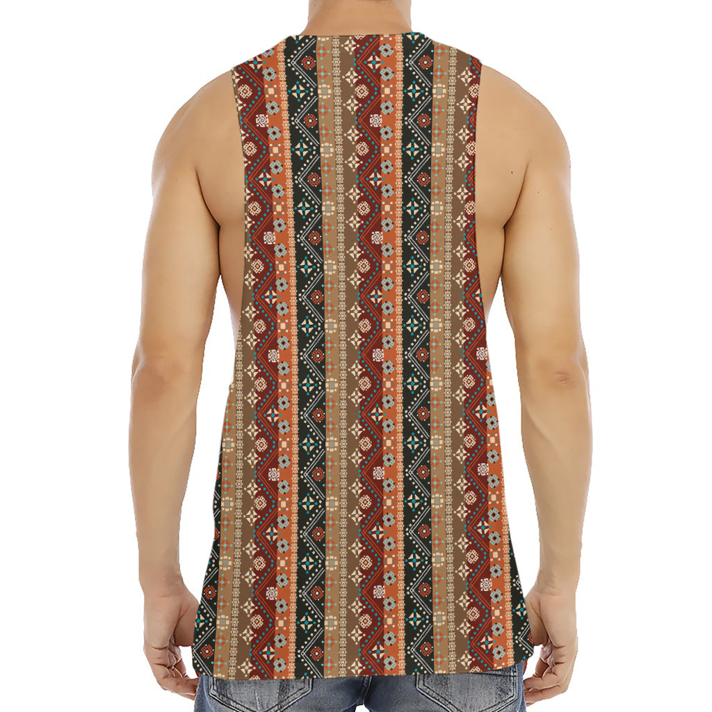 Ethnic Boho Tribal Pattern Print Men's Muscle Tank Top