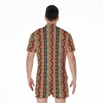 Ethnic Boho Tribal Pattern Print Men's Rompers