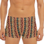 Ethnic Boho Tribal Pattern Print Men's Short Boxer Briefs