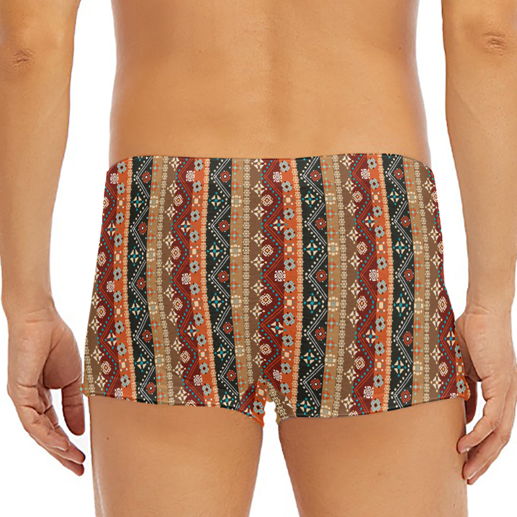 Ethnic Boho Tribal Pattern Print Men's Short Boxer Briefs