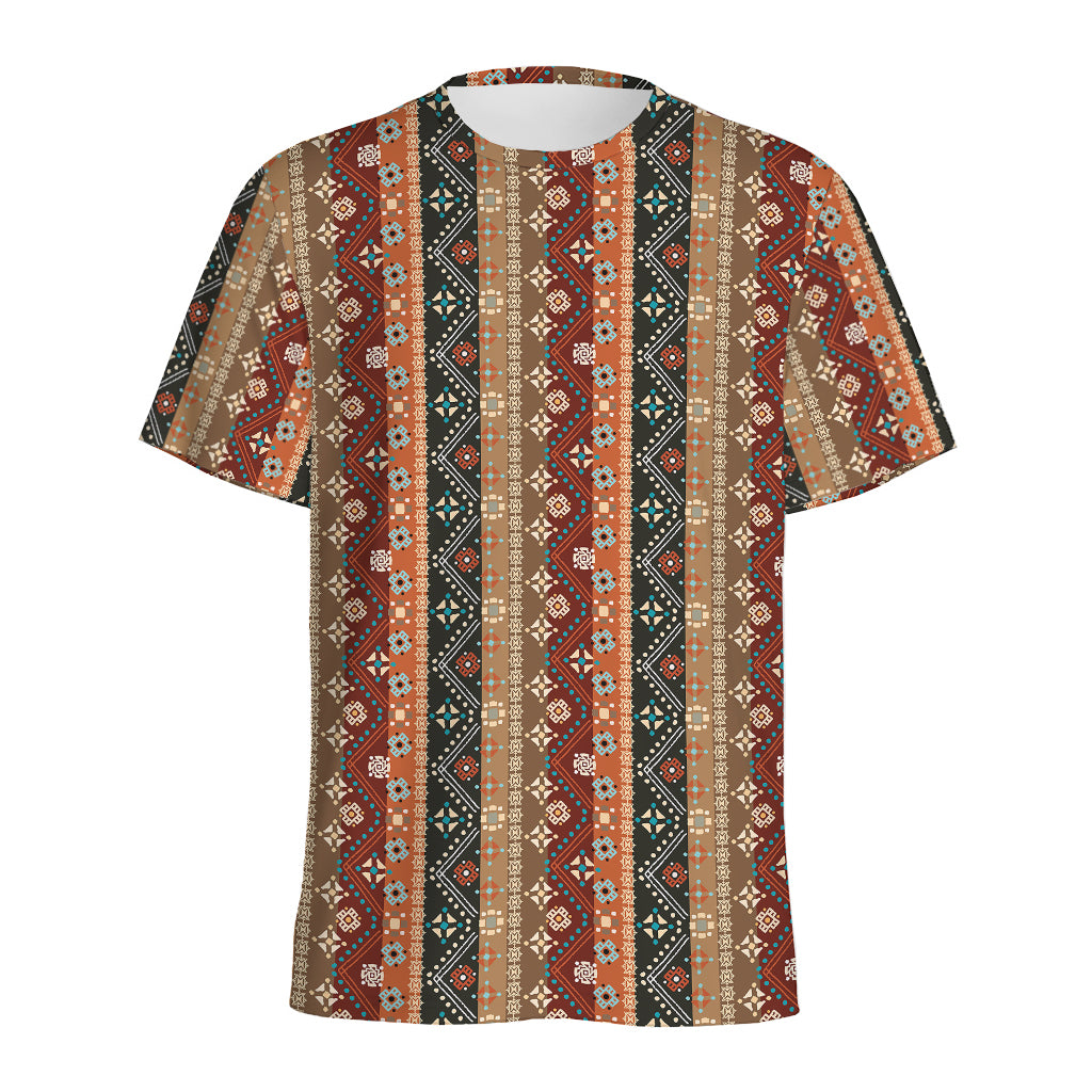 Ethnic Boho Tribal Pattern Print Men's Sports T-Shirt