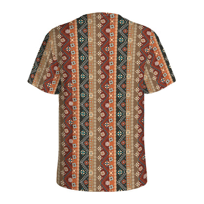 Ethnic Boho Tribal Pattern Print Men's Sports T-Shirt