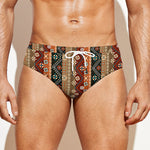 Ethnic Boho Tribal Pattern Print Men's Swim Briefs