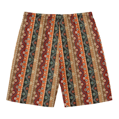 Ethnic Boho Tribal Pattern Print Men's Swim Trunks
