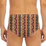 Ethnic Boho Tribal Pattern Print Men's Triangle Swim Briefs