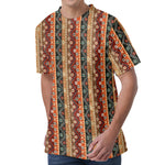 Ethnic Boho Tribal Pattern Print Men's Velvet T-Shirt