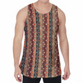 Ethnic Boho Tribal Pattern Print Men's Velvet Tank Top