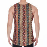 Ethnic Boho Tribal Pattern Print Men's Velvet Tank Top