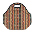 Ethnic Boho Tribal Pattern Print Neoprene Lunch Bag