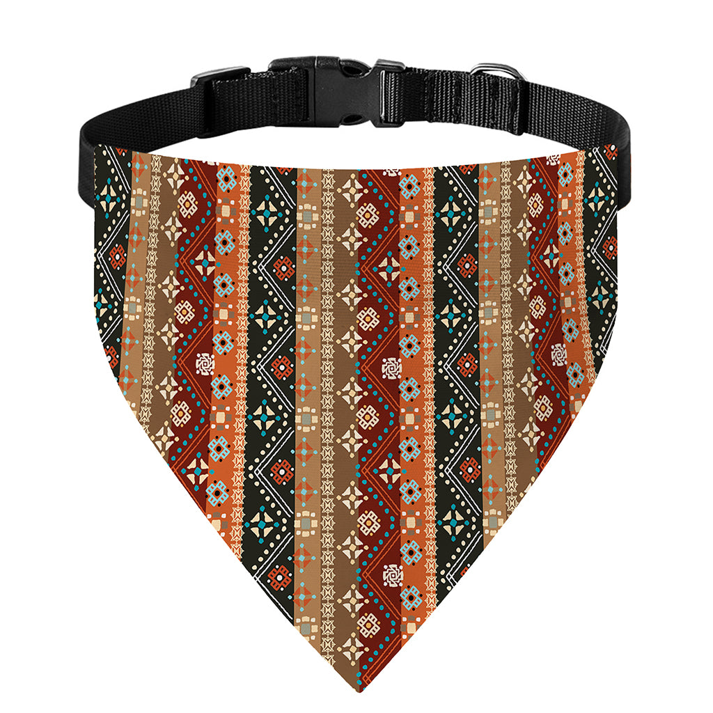Ethnic Boho Tribal Pattern Print Over The Collar Dog Bandana
