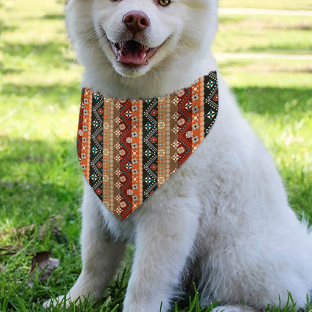 Ethnic Boho Tribal Pattern Print Over The Collar Dog Bandana