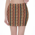 Ethnic Boho Tribal Pattern Print Pencil Mini Skirt