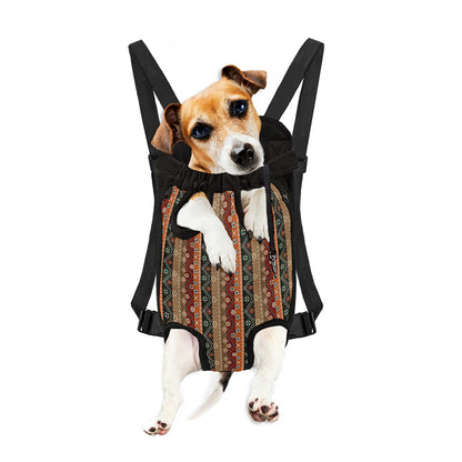 Ethnic Boho Tribal Pattern Print Pet Carrier Backpack