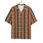 Ethnic Boho Tribal Pattern Print Rayon Hawaiian Shirt
