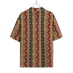 Ethnic Boho Tribal Pattern Print Rayon Hawaiian Shirt
