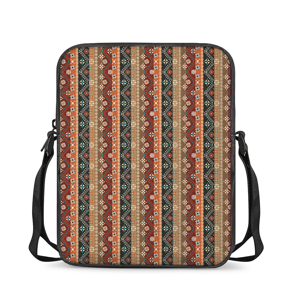 Ethnic Boho Tribal Pattern Print Rectangular Crossbody Bag