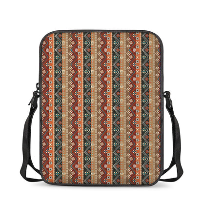 Ethnic Boho Tribal Pattern Print Rectangular Crossbody Bag
