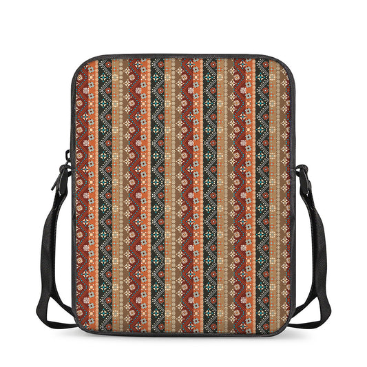 Ethnic Boho Tribal Pattern Print Rectangular Crossbody Bag