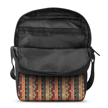 Ethnic Boho Tribal Pattern Print Rectangular Crossbody Bag