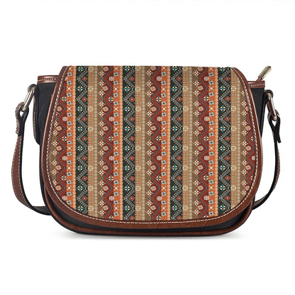 Ethnic Boho Tribal Pattern Print Saddle Bag