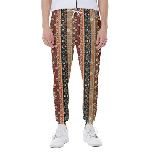 Ethnic Boho Tribal Pattern Print Scuba Joggers