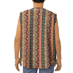 Ethnic Boho Tribal Pattern Print Sleeveless Baseball Jersey